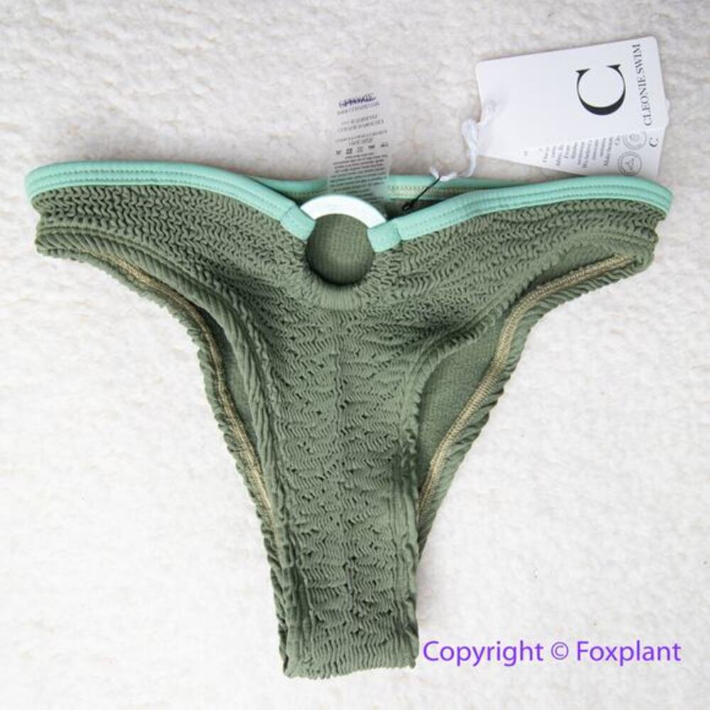New! Cleonie‎ Orpheus crinkle color block bikini bottoms, one size